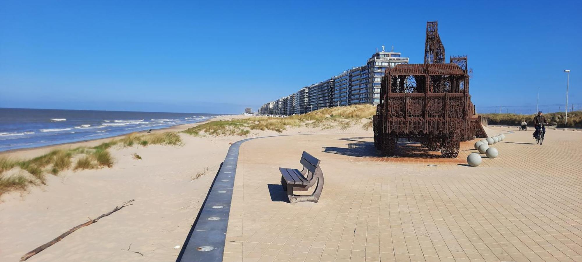Beachstudio Westende With Sea View 米德尔克尔克 外观 照片